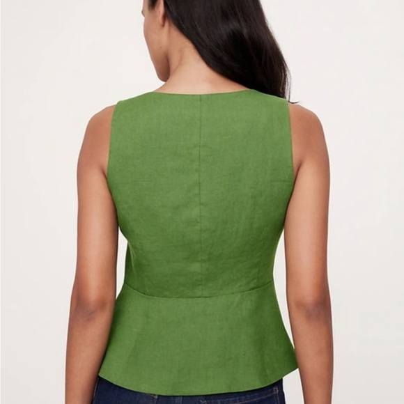 Banana Republic Linen Button-Front Vest, Size 4 - Picture 3 of 11